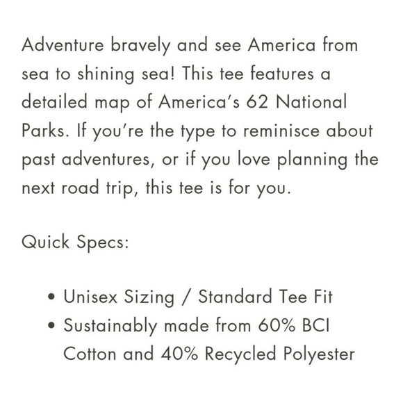 The Landmark Project NPS national parks map tee sz XL - Picture 3 of 7